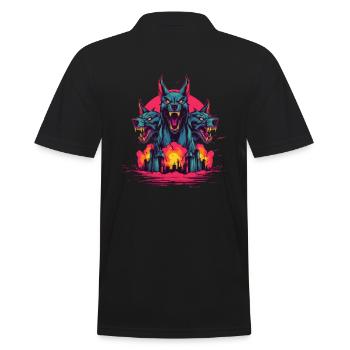 Mythe du chien-loup-garou, Cerberus, Hellhound - Polo Homme - noir - Dos - Kai (181cm)