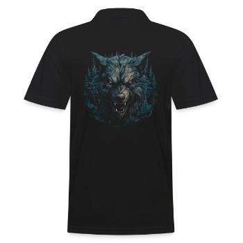 Chien, loup, loup-garou, cerbère, mythe de - Polo Homme - noir - Dos - Kai (181cm)