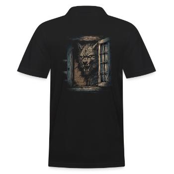 Mythe du chien-loup-garou, Cerberus, Hellhound - Polo Homme - noir - Dos - Kai (181cm)