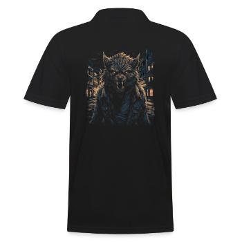 Mythe du chien-loup-garou, Cerberus, Hellhound - Polo Homme - noir - Dos - Kai (181cm)