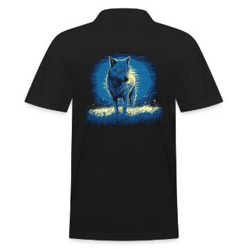 Dog Wolf Werewolf Cerberus Hellhound myth - Men's Polo Shirt - black - Back - Kai (181cm)