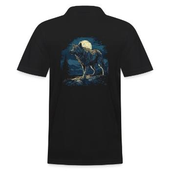 Chien, loup-garou, Cerberus, mythe mythique de - Polo Homme - noir - Dos - Kai (181cm)
