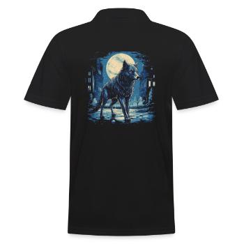 Chien, loup, loup-garou, cerbère, mythe de - Polo Homme - noir - Dos - Kai (181cm)
