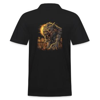 Mythe du chien-loup-garou, Cerberus, Hellhound - Polo Homme - noir - Dos - Kai (181cm)