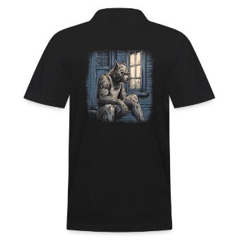 Mythe du chien-loup-garou, Cerberus, Hellhound - Polo Homme - noir - Dos - Kai (181cm)