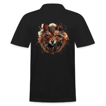 Dog Wolf Werewolf Cerberus Hellhound myth - Men's Polo Shirt - black - Back - Kai (181cm)