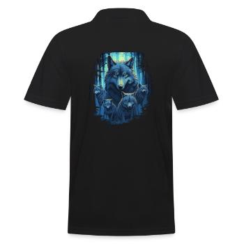 Hund Wolf Werwolf Cerberus Höllenhund mythos - Männer Poloshirt - Schwarz - Hinten - Kai (181cm)