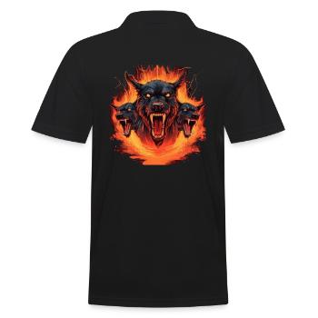 Mythe du chien-loup-garou, Cerberus, Hellhound - Polo Homme - noir - Dos - Kai (181cm)