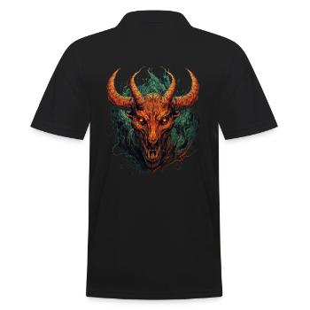 Monster Monster Demon Devil Vampire Guhl Zombie - Men's Polo Shirt - black - Back - Kai (181cm)