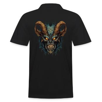 Monster Monster Demon Devil Vampire Guhl Zombie - Men's Polo Shirt - black - Back - Kai (181cm)