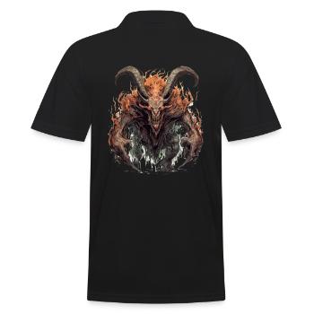 Monster Monster Demon Devil Vampire Guhl Zombie - Men's Polo Shirt - black - Back - Kai (181cm)