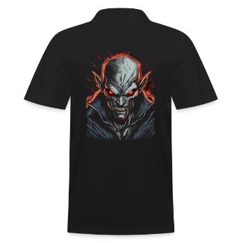 Monster Monster Demon Devil Vampire Guhl Zombie - Men's Polo Shirt - black - Back - Kai (181cm)