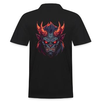Monster Monster Demon Devil Vampire Guhl Zombie - Men's Polo Shirt - black - Back - Kai (181cm)