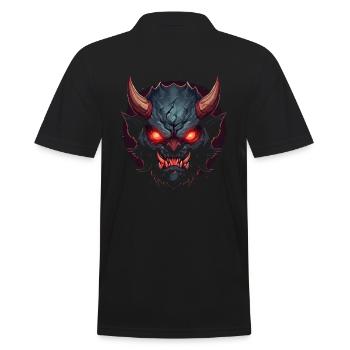 Monster Monster Demon Devil Vampire Guhl Zombie - Men's Polo Shirt - black - Back - Kai (181cm)