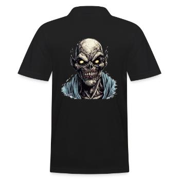 Monster Monster Demon Devil Vampire Guhl Zombie - Men's Polo Shirt - black - Back - Kai (181cm)