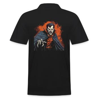 Monster Monster Demon Devil Vampire Guhl Zombie - Men's Polo Shirt - black - Back - Kai (181cm)