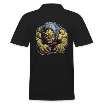 Monster Monster Demon Devil Vampire Guhl Zombie - Men's Polo Shirt - black - Back - Kai (181cm)