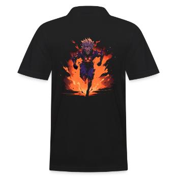 Monster Monster Demon Devil Vampire Guhl Zombie - Men's Polo Shirt - black - Back - Kai (181cm)