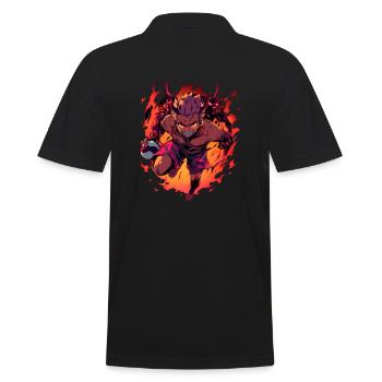 Monster Monster Demon Devil Vampire Guhl Zombie - Polo Homme - noir - Dos - Kai (181cm)