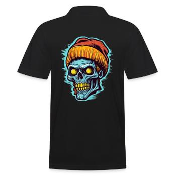 Monster Monster Demon Devil Vampire Guhl Zombie - Men's Polo Shirt - black - Back - Kai (181cm)