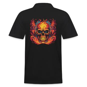 Monster Monster Demon Devil Vampire Guhl Zombie - Men's Polo Shirt - black - Back - Kai (181cm)