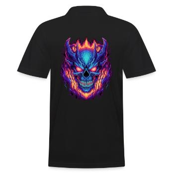 Monster Monster Demon Devil Vampire Guhl Zombie - Men's Polo Shirt - black - Back - Kai (181cm)