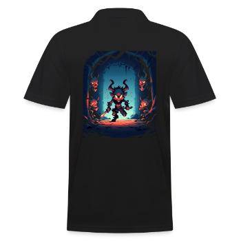 Monster Monster Demon Devil Vampire Guhl Zombie - Men's Polo Shirt - black - Back - Kai (181cm)