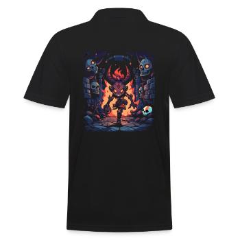 Monster Monster Demon Devil Vampire Guhl Zombie - Men's Polo Shirt - black - Back - Kai (181cm)
