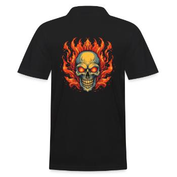 Monster Monster Demon Devil Vampire Guhl Zombie - Men's Polo Shirt - black - Back - Kai (181cm)