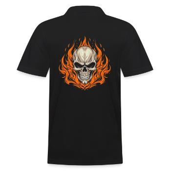 Monster Monster Demon Devil Vampire Guhl Zombie - Men's Polo Shirt - black - Back - Kai (181cm)