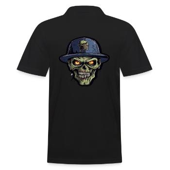 Monster Monster Demon Devil Vampire Guhl Zombie - Men's Polo Shirt - black - Back - Kai (181cm)