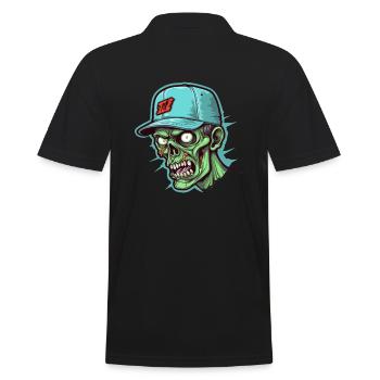 Monster Monster Demon Devil Vampire Guhl Zombie - Men's Polo Shirt - black - Back - Kai (181cm)