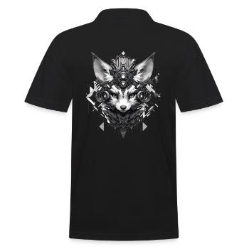 Mecha Animal Tiger Wolf Fox Dino Bear Cyborg - Men's Polo Shirt - black - Back - Kai (181cm)