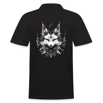 Mecha Tier Tiger Wolf Fuchs Dino Bär Cyborg - Männer Poloshirt - Schwarz - Hinten - Kai (181cm)
