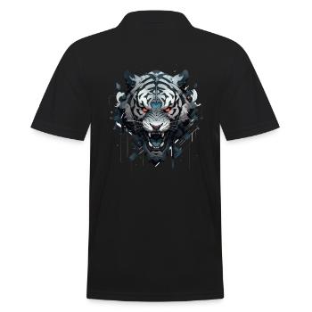 Mecha Tier Tiger Wolf Fuchs Dino Bär Cyborg - Männer Poloshirt - Schwarz - Hinten - Kai (181cm)