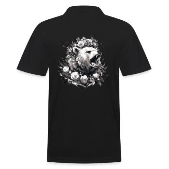 Bear Nature Environment Environmental Protection - Men's Polo Shirt - black - Back - Kai (181cm)