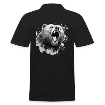Bär Natur Umwelt Umweltschutz Tier Nacht Klima - Männer Poloshirt - Schwarz - Hinten - Kai (181cm)