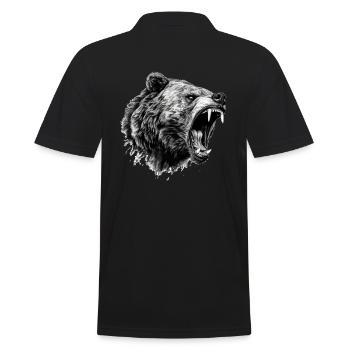 Bär Natur Umwelt Umweltschutz Tier Nacht Klima - Männer Poloshirt - Schwarz - Hinten - Kai (181cm)