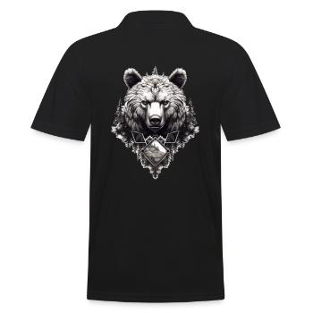 Bär Natur Umwelt Umweltschutz Tier Nacht Klima - Männer Poloshirt - Schwarz - Hinten - Kai (181cm)