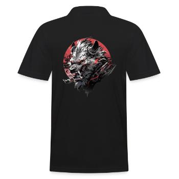 Mecha Tier Tiger Wolf Fuchs Drache Cyborg - Männer Poloshirt - Schwarz - Hinten - Kai (181cm)