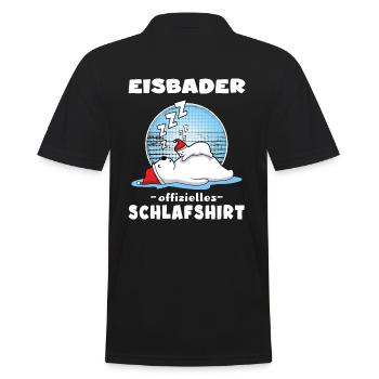 Eisbader Eisbär Winterschwimmen Winterschlaf - Männer Poloshirt - Schwarz - Hinten - Kai (181cm)