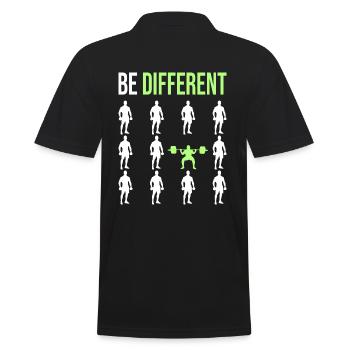 Be Different Gym Fitness Edition - Polo Homme - noir - Dos - Kai (181cm)