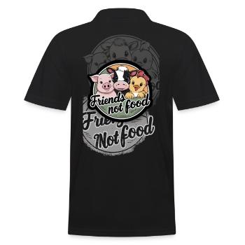 Les amis ne mangent pas de nourriture - Polo Homme - noir - Dos - Kai (181cm)