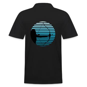Bogenschießen Bogenschiessen Archery Pfeil Bogen - Männer Poloshirt - Schwarz - Hinten - Kai (181cm)