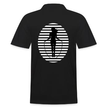 Jumping Rope Jumping Rope Jumping Sticker Shirt - Men's Polo Shirt - black - Back - Kai (181cm)