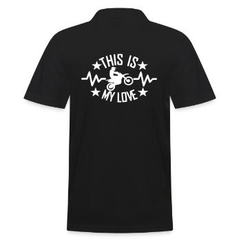 This is my love Motocross - Polo Homme - noir - Dos - Kai (181cm)