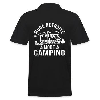 Mode retraite mode camping car humour retraité - Polo Homme - noir - Dos - Kai (181cm)