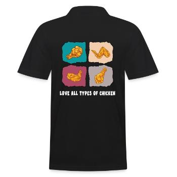 poulets « types pf poulet » ailes de poulet - Polo Homme - noir - Dos - Kai (181cm)