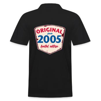 2005 Blechschild - limeted edition - Vintage - Männer Poloshirt - Schwarz - Hinten - Kai (181cm)