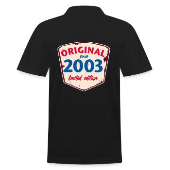 2003 Blechschild- limeted edition - Vintage - Männer Poloshirt - Schwarz - Hinten - Kai (181cm)
